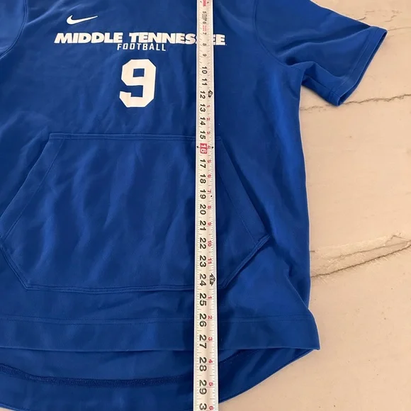 Nike Middle Tennessee State University TEAM ISSUED #9 Blue Raiders M Hoodie - Picture 5 of 6